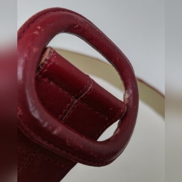 Valentino Garavani Burgundy Suede Leather Belt size 70 main image 11